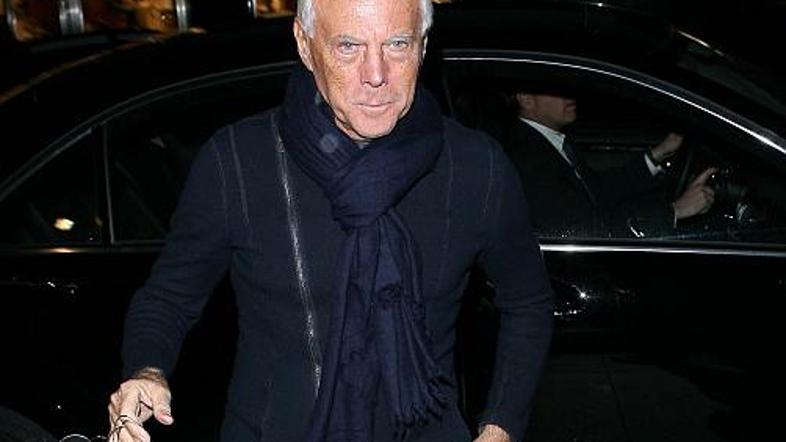 Armani pravi, da ne bo nikoli zapustil Milana in stanovanja nad sedežem svojega 