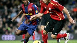Samuel Eto'o je prvič letos v španskem prvenstvu zaigral za Barcelono.