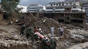 Kitajska, zemeljskli plaz, Zhouqu, poplave