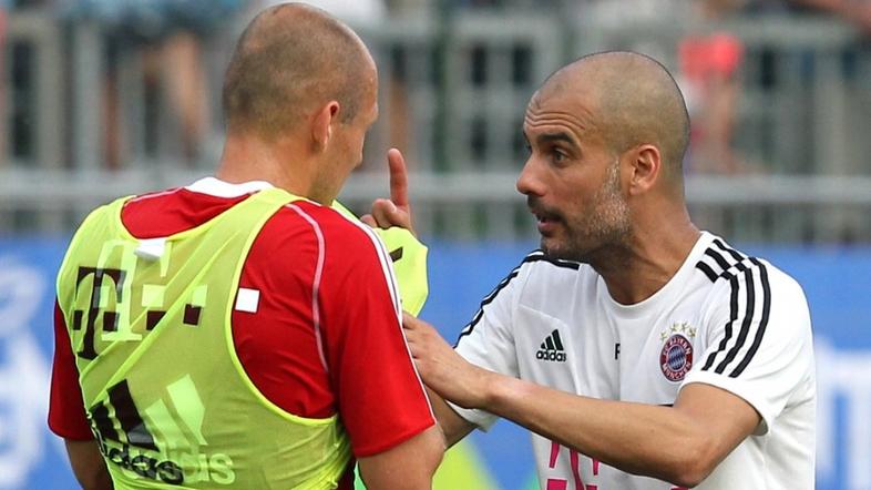 Robben Guardiola Bayern trening priprave Trentino