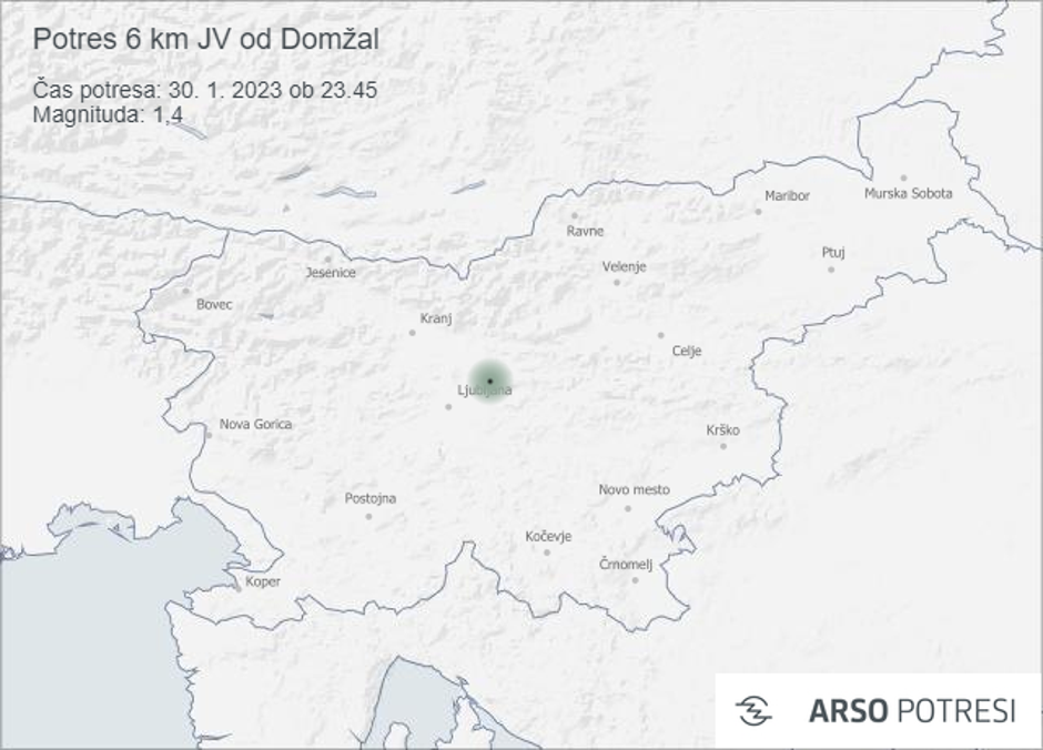 potres v okolici Domžal | Avtor: Arso