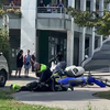 Prijetje motorista v Kamniku