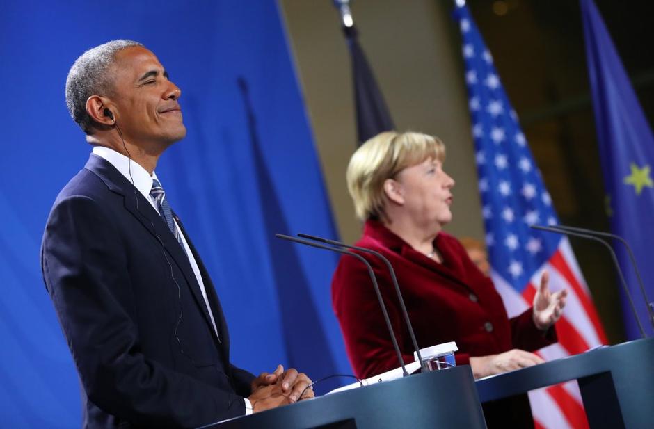 Barack Obama in Angela Merkel | Avtor: EPA