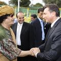 Moamer Gadafi in Borut Pahor.