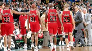 Michael Jordan, Steve Kerr, Scottie Pippen, Dennis Rodman, chicago bulls 1996