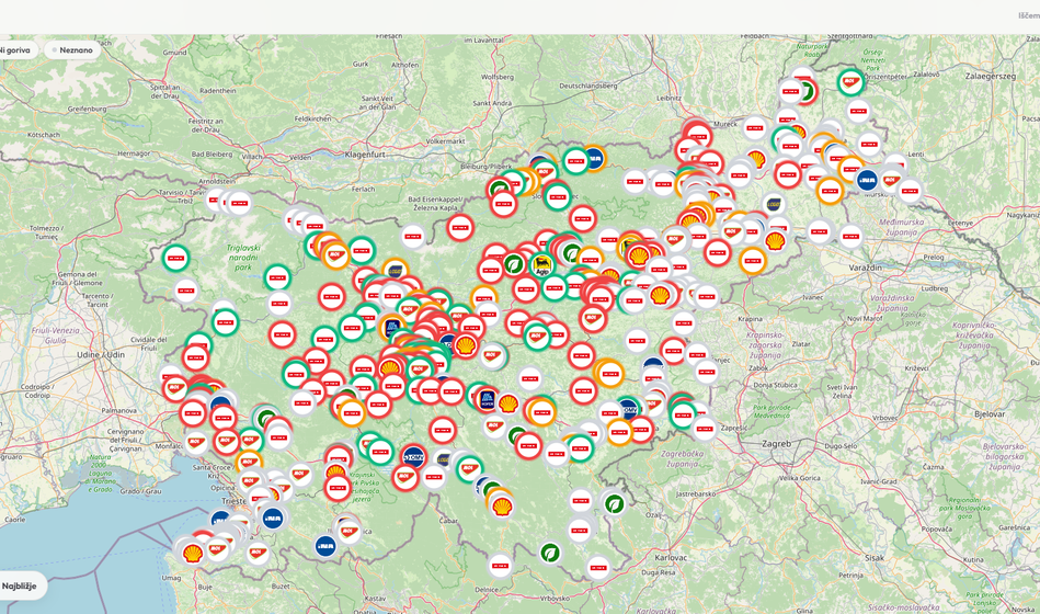 Zlata vreden zemljevid: Razkriva, kje je gorivo sploh še na voljo