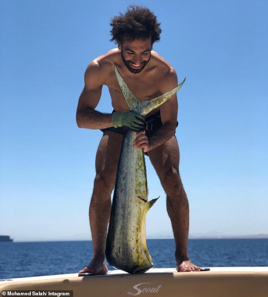 Mohamed Salah ulov riba | Avtor: Instagram