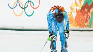 Sport 10.02.14, Tina Maze, po slalomski tekmi za superkombinacijo na olimpijskih