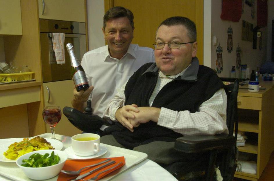 Borut Pahor v Domu z ostarele v Fužinah