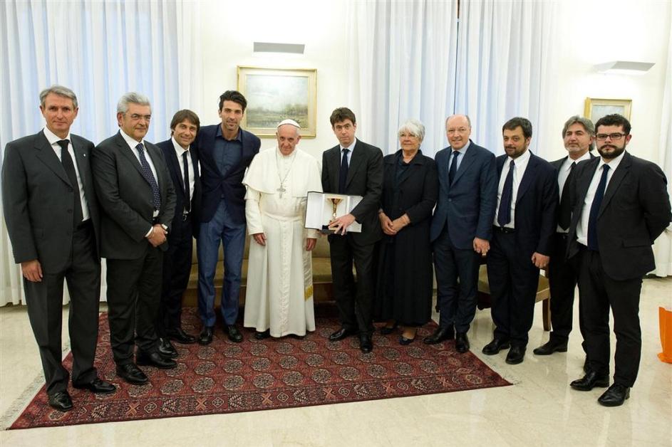 Agnelli Marotta Mazzia Conte Buffon papež Frančišek Rim Vatikan sveti sedež