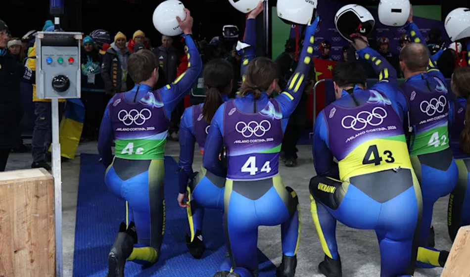 Tako so ukrajinski sankači podprli svojega rojaka