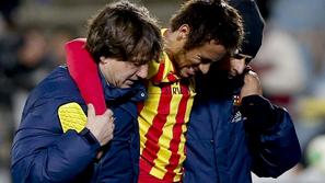 Neymar poškodba Getafe Barcelona španski pokal