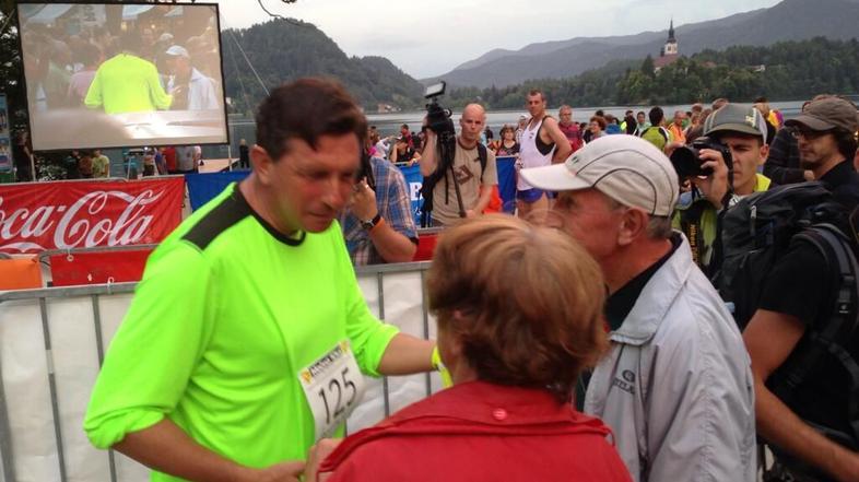 Borut Pahor, tek, Blejsko jezero