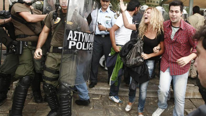 Grčija, akropola, Atene, protest, demonstracije